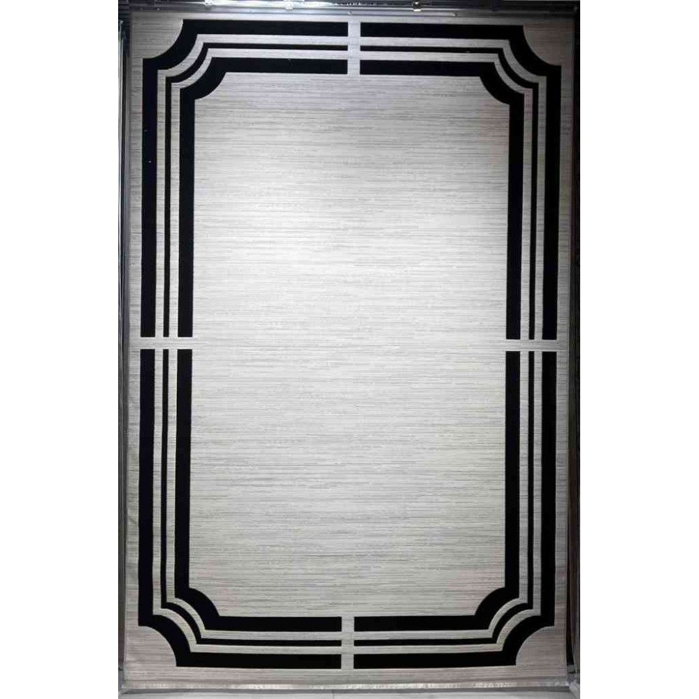 سجاد تركي برواز مودرن سراي BT485 كريم اسود مقاس 50*80