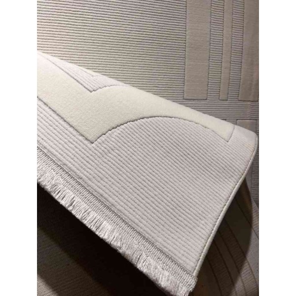Turkish rug modern frame Saray BT485 cream size 400*500