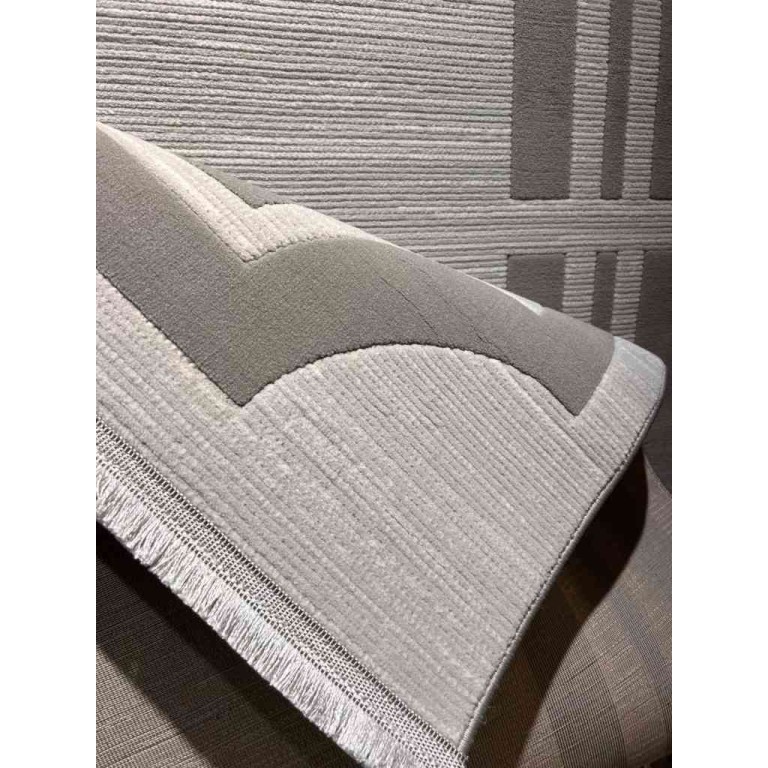 سجاد تركي برواز مودرن سراي BT485 كريم رصاصي مقاس 250*350