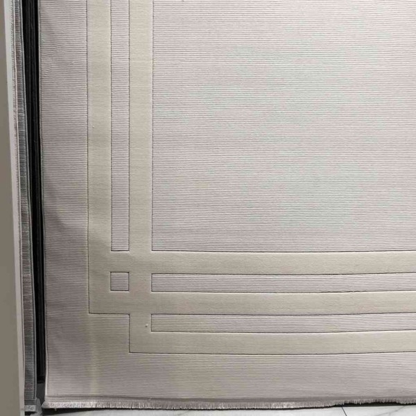 Turkish rug modern frame Spectrum BT476 cream size 80*150