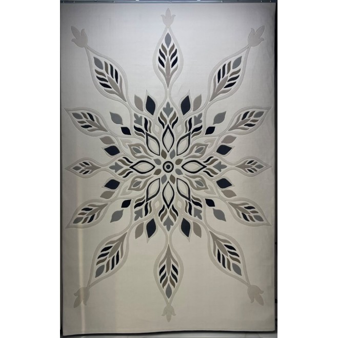 Turkish LAVENDER rug N0595A BLACK size 150*150