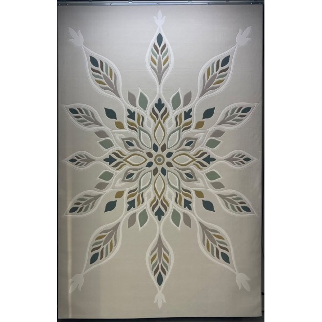 Turkish LAVENDER rug N0595A GREEN Round size 200*200