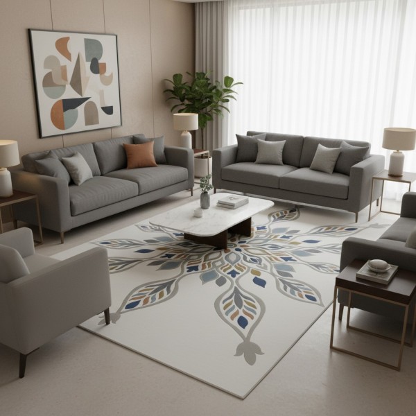 Turkish LAVENDER rug N0595A GREY MIX size 80*150