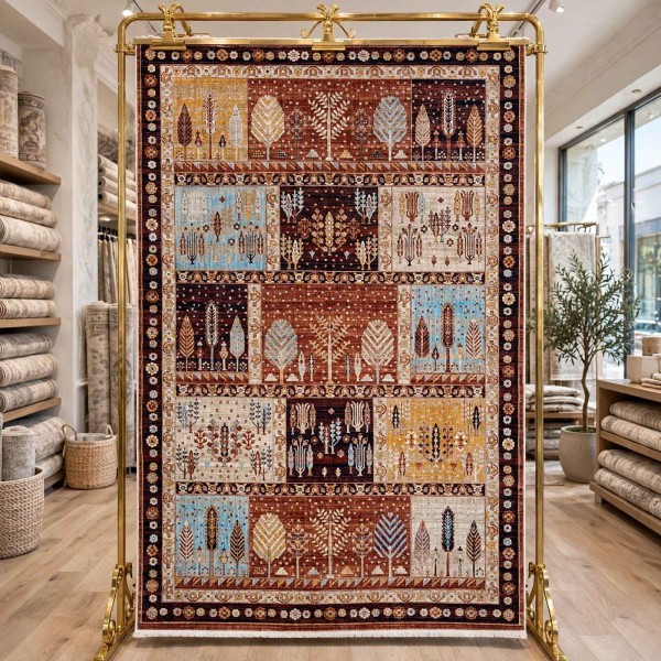 Turkish Bohemian VENİCE Rug 43242A NAVY RED Size 200*300