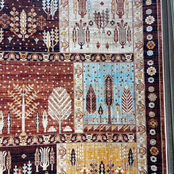Turkish Bohemian VENİCE Rug 43242A NAVY RED Size 200*300