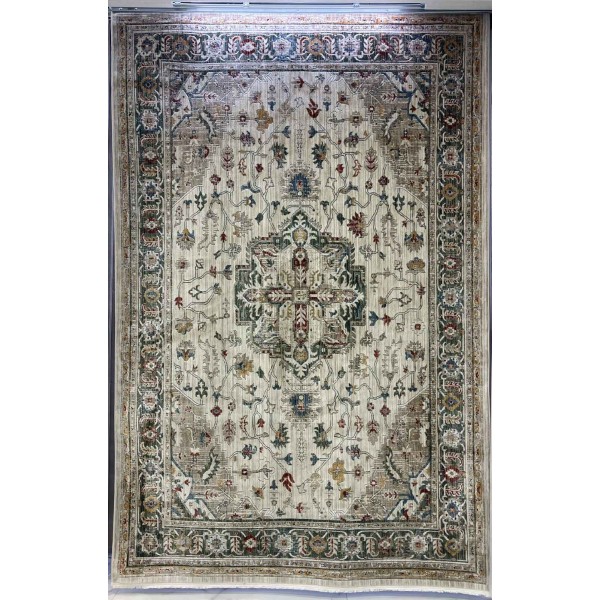 Turkish Bohemian VENİCE Rug 43379A CREAM GREEN Size 300*400