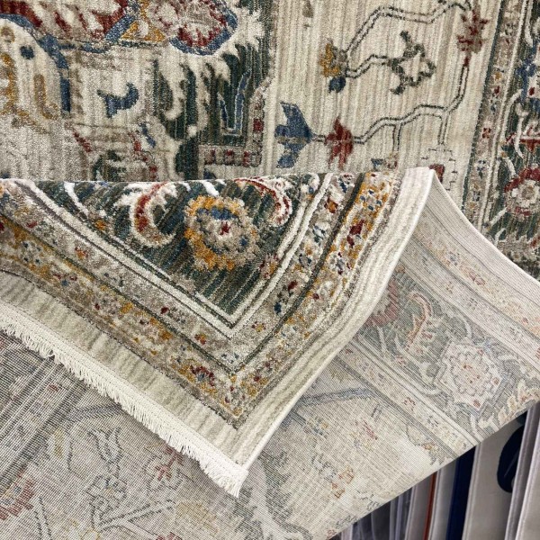 Turkish Bohemian VENİCE Rug 43379A CREAM GREEN Size 300*400