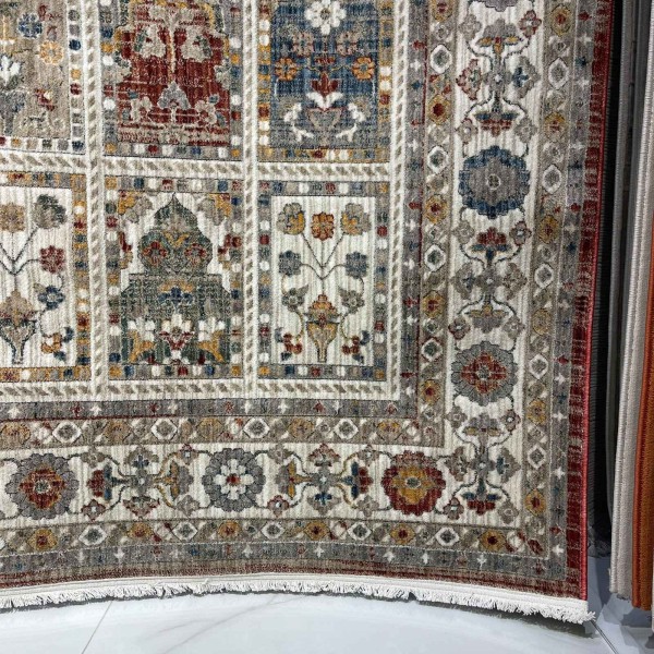 سجاد بوهيمي فينيسيا تركي  43285B كريم احمر مقاس 300*400 سم