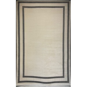 سجاد تركي اطار برواز فيكتوريا 41606A كريم اسود مقاس 80*150