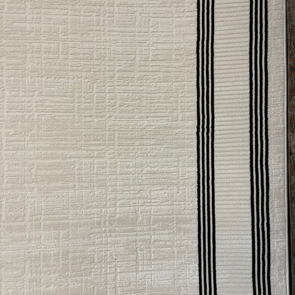 سجاد تركي اطار برواز فيكتوريا 41606A كريم اسود مقاس 80*150 سجاد تركي اطار برواز فيكتوريا 41606A كريم اسود مقاس 80*150