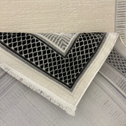 سجاد تركي اطار برواز فيكتوريا 41607A كريم اسود مقاس 100*300 سجاد تركي اطار برواز فيكتوريا 41607A كريم اسود مقاس 100*300