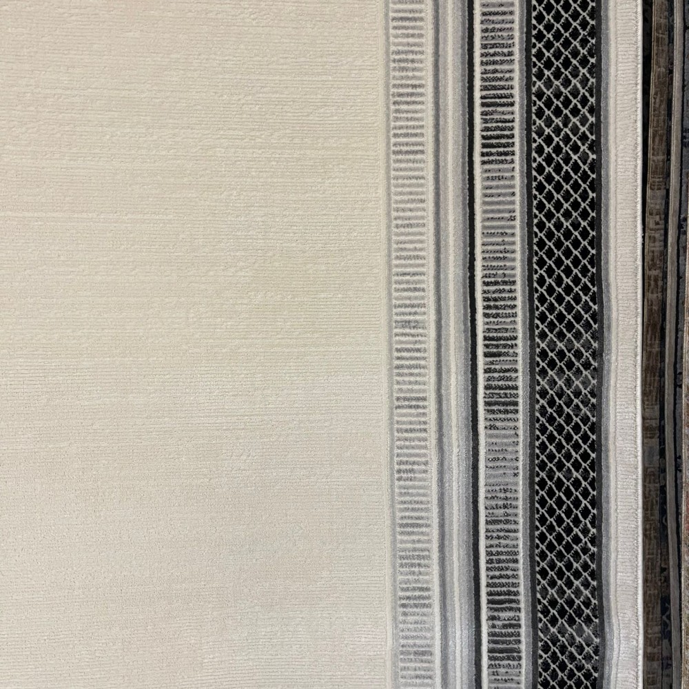 سجاد تركي اطار برواز فيكتوريا 41607A كريم اسود مقاس 150*220 سجاد تركي اطار برواز فيكتوريا 41607A كريم اسود مقاس 150*220