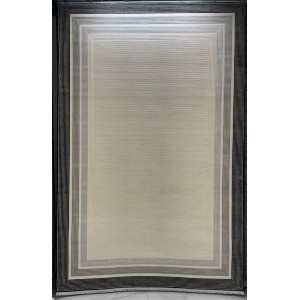 سجاد تركي اطار برواز فيكتوريا 41601A كريم اسود مقاس 200*300