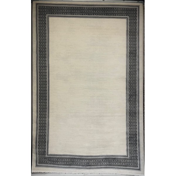 Turkish rug Victoria frame 41602A cream black size 100*200