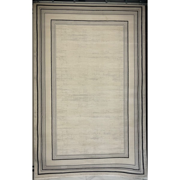سجاد تركي اطار برواز فيكتوريا 41604A كريم اسود مقاس 250*350
