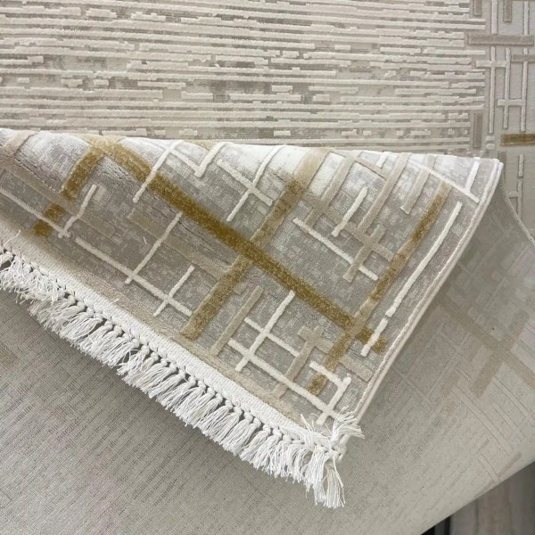سجاد تركي فوج 36232A كريم ذهبي مقاس 250*350