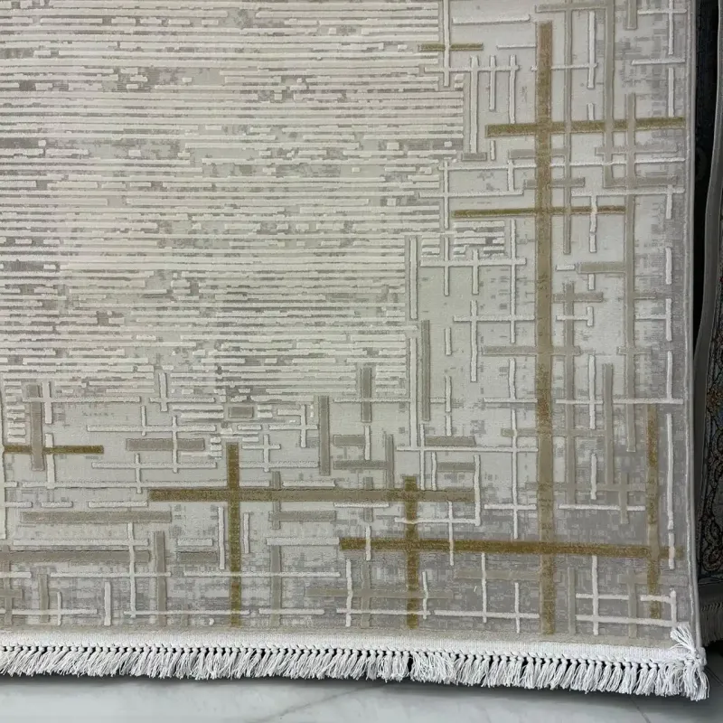 سجاد تركي فوج 36232A كريم ذهبي مقاس 300*400 - سجاد مودرن