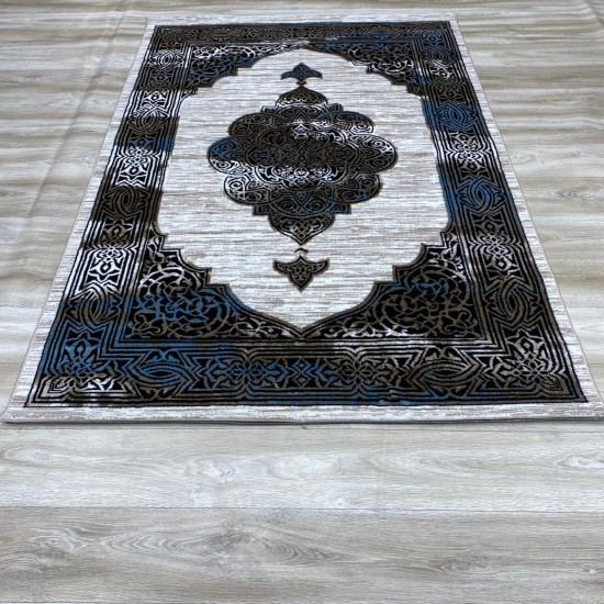 Bulgarian Lilium Carpet 1936 Cyan Gray 300*400