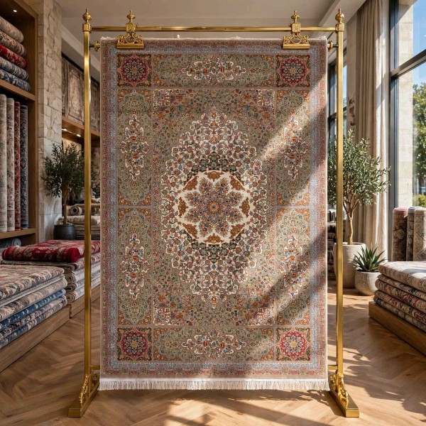 سجاد كرمان تركي HW47A بيج مقاس 200*300
