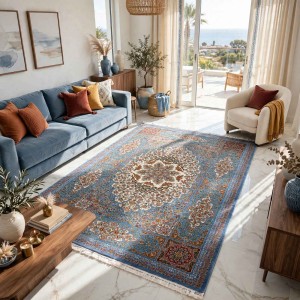 سجاد كرمان تركي HW47A سماوي مقاس 80*150