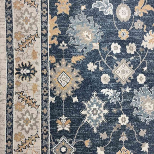 سجاد غرناطة بوهيمي تركي AH473 مولتي كحلي كريم مقاس 150*220 سم سجادة مجالس مودرن
