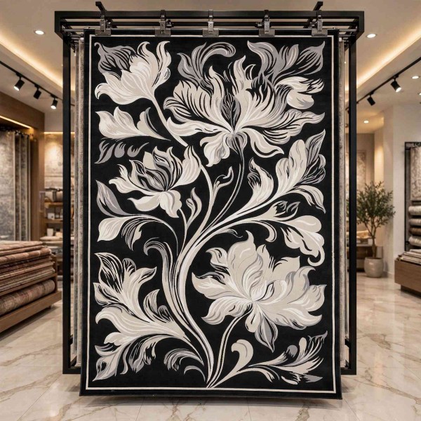 LORIN Turkish Rug Korean Design A404A gray - 100x200 cm Entrance rug