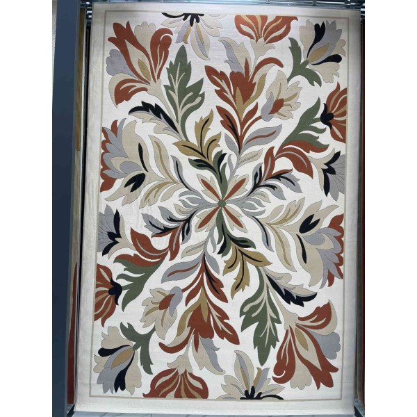 Turkish rug ANATOLIA French pattern D0034 WHITE COKME size 250*350