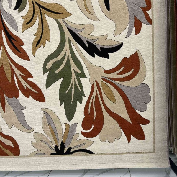 Turkish rug ANATOLIA French pattern D0034 WHITE COKME size 250*350