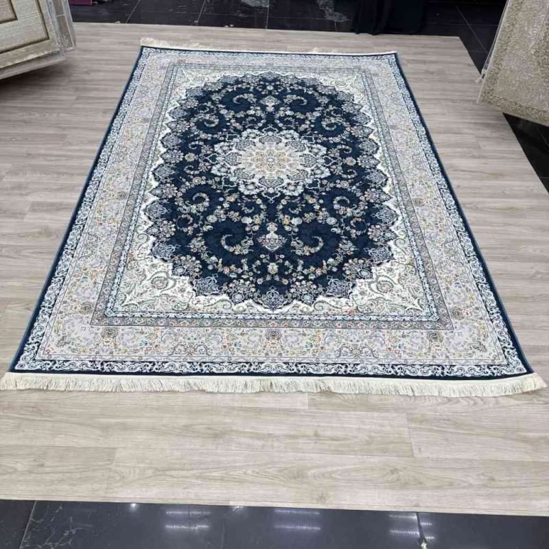 سجاد ايراني عجمي لون سماوي مقاس 300*400