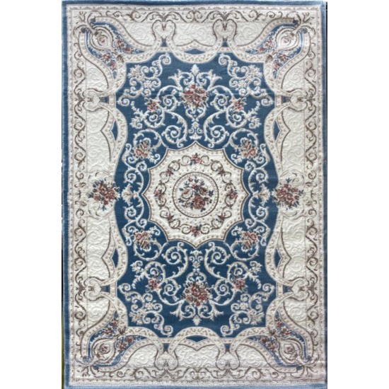 Turkish Carpet Diamant Cashmere S021A blue