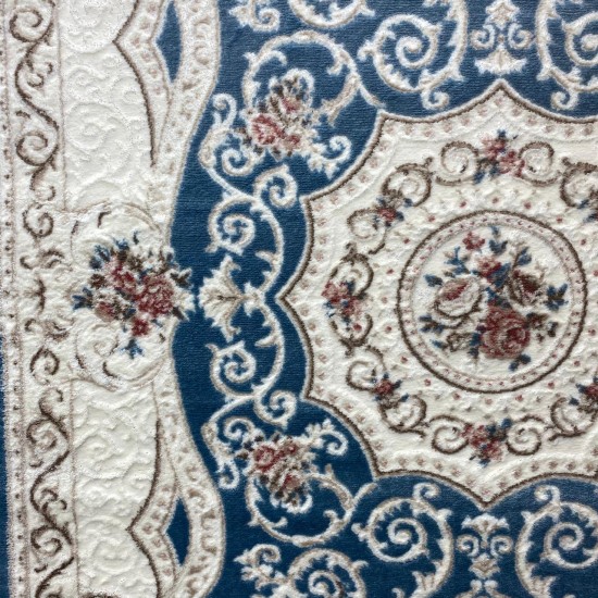 Turkish Carpet Diamant Cashmere S021A blue