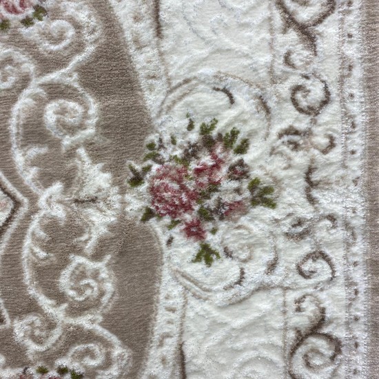 Turkish Carpet Diamant Cashmere S021A Dark beige