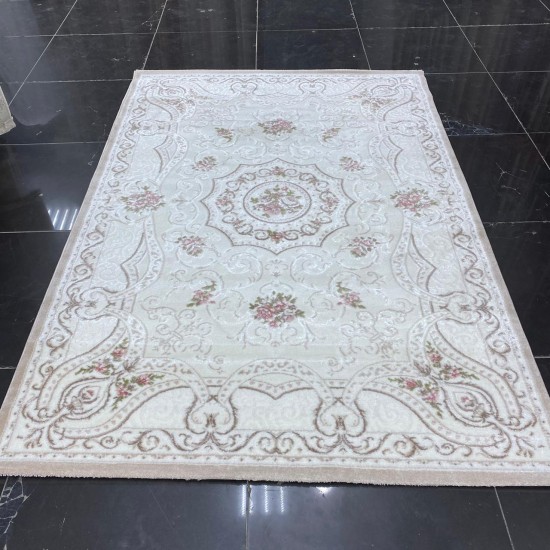 Turkish Carpet Diamant Cashmere S021A white