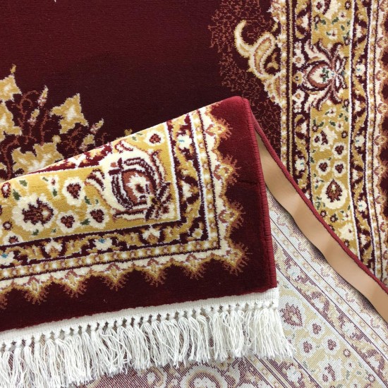 Turkish carpet diamond red burgundy