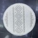 Turkish round burlap carpet 10439C cream color size 100*100