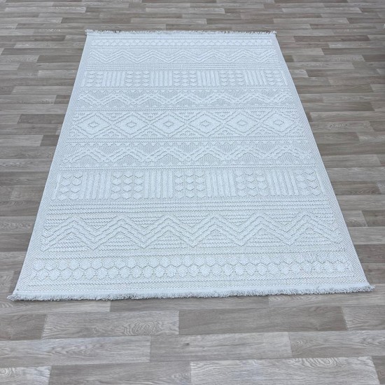 Turkish burlap carpet 10439B cream color size 300*400