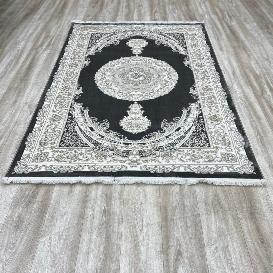 Turkish Silk Handa carpet P964C gray size 80*125