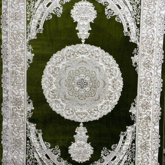 Turkish Silk Handa carpet P964C green size 400*600