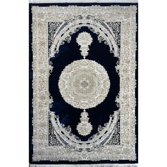 Turkish Silk Handa carpet P964C cyan size 200*300