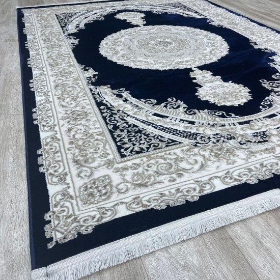 Turkish Silk Handa carpet P964C cyan size 200*300