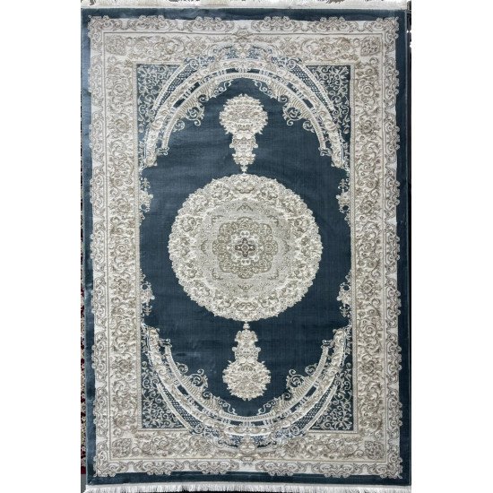 Turkish Silk Handa carpet P964C cyan size 200*300