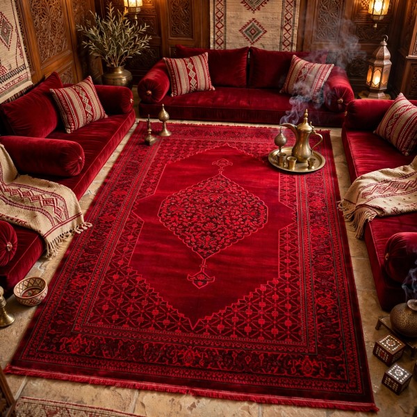 Turkish Bukhara HERAT Afghani Rug P1539 Dark Red Size 100*400
