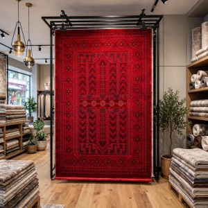Turkish Bukhara HERAT Afghani Rug P1447 Dark Red Size 100*300