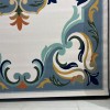 سجاد تركي اوركيد نقش كوري HR21A  كريم سماوي مقاس 100*300