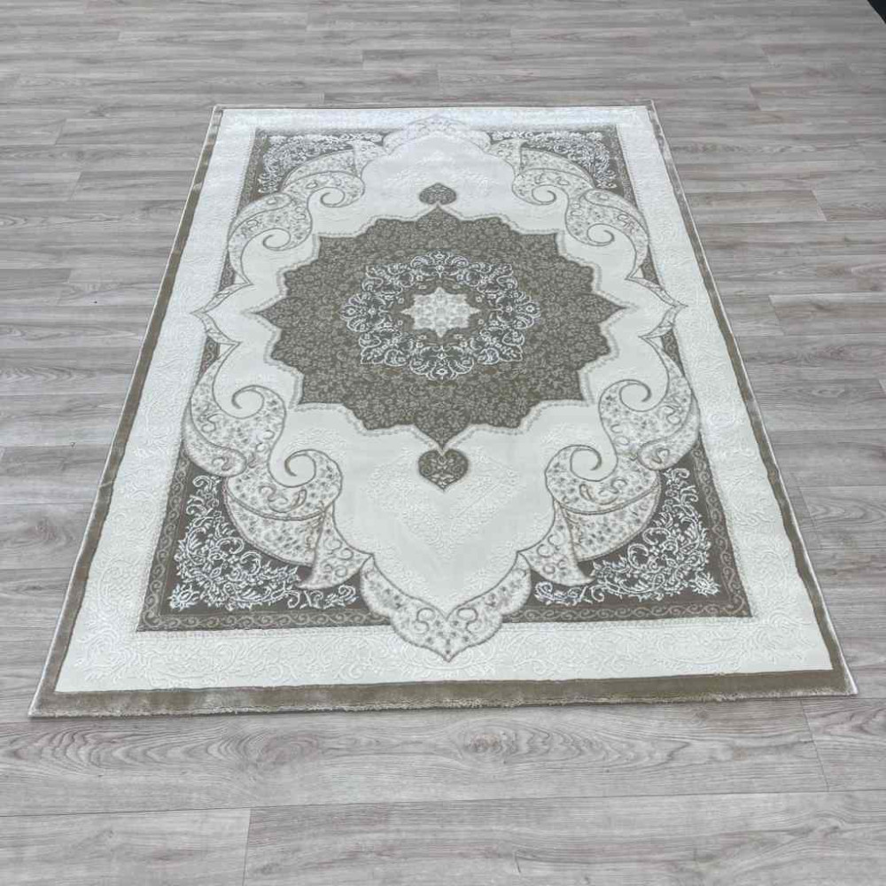 سجاد تركي باريس مودرن ناعم 0DS90Z بيج بيج فاتح مقاس 100*300