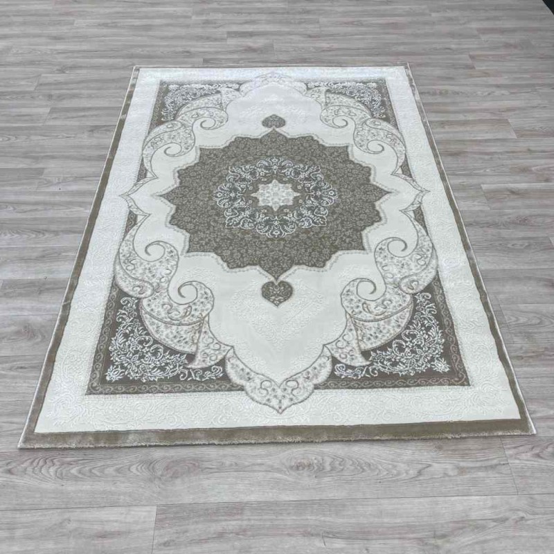 سجاد تركي باريس مودرن ناعم 0DS90Z بيج بيج فاتح مقاس 250*350
