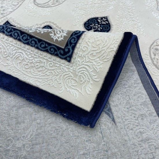 Turkish Paris carpet modern soft 0DS90Z Dark blue light beige size 100*200 Turkish Paris carpet modern soft 0DS90Z Dark blue light beige size 100*200