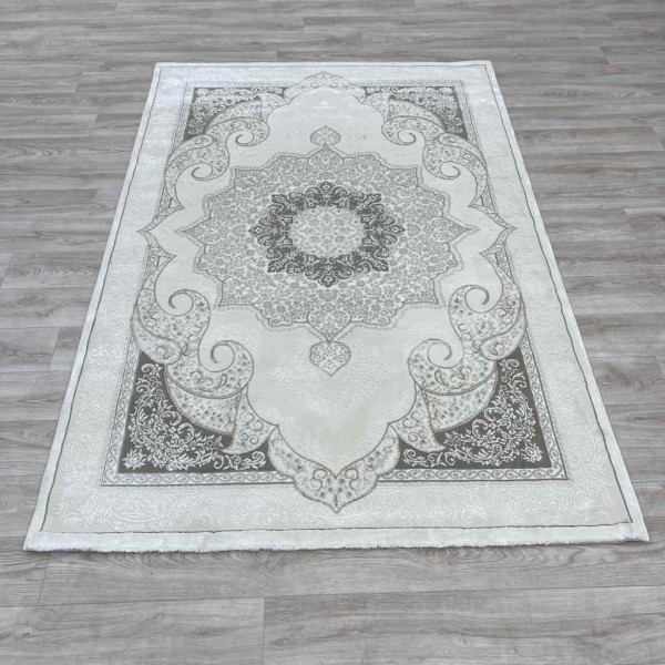 سجاد تركي باريس مودرن ناعم 0DS90Z ايفوري بيج فاتح مقاس 400*400