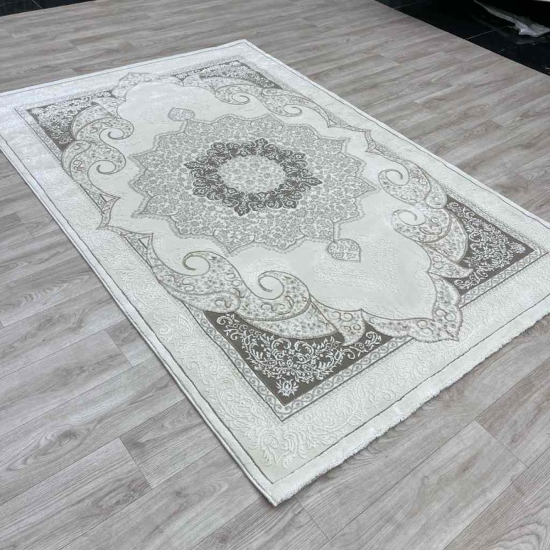 سجاد تركي باريس مودرن ناعم 0DS90Z ايفوري بيج فاتح مقاس 400*600