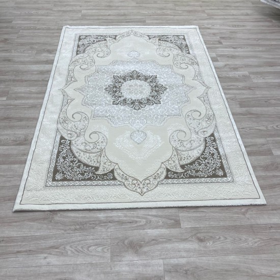 Turkish Paris carpet modern soft 0DS90Z light beige ivory size 200*200 Turkish Paris carpet modern soft 0DS90Z light beige ivory size 200*200